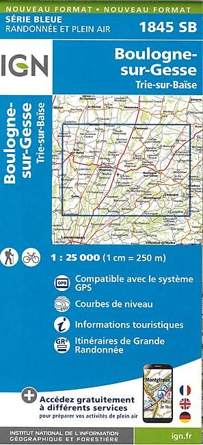 IGN - 1845 SB BOULOGNE SUR GESSE 1 25 000