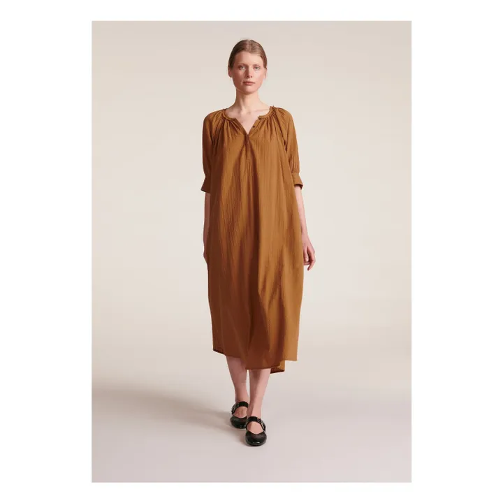 BELLEPIECE Robe Derek Rayures Dobby | Beige