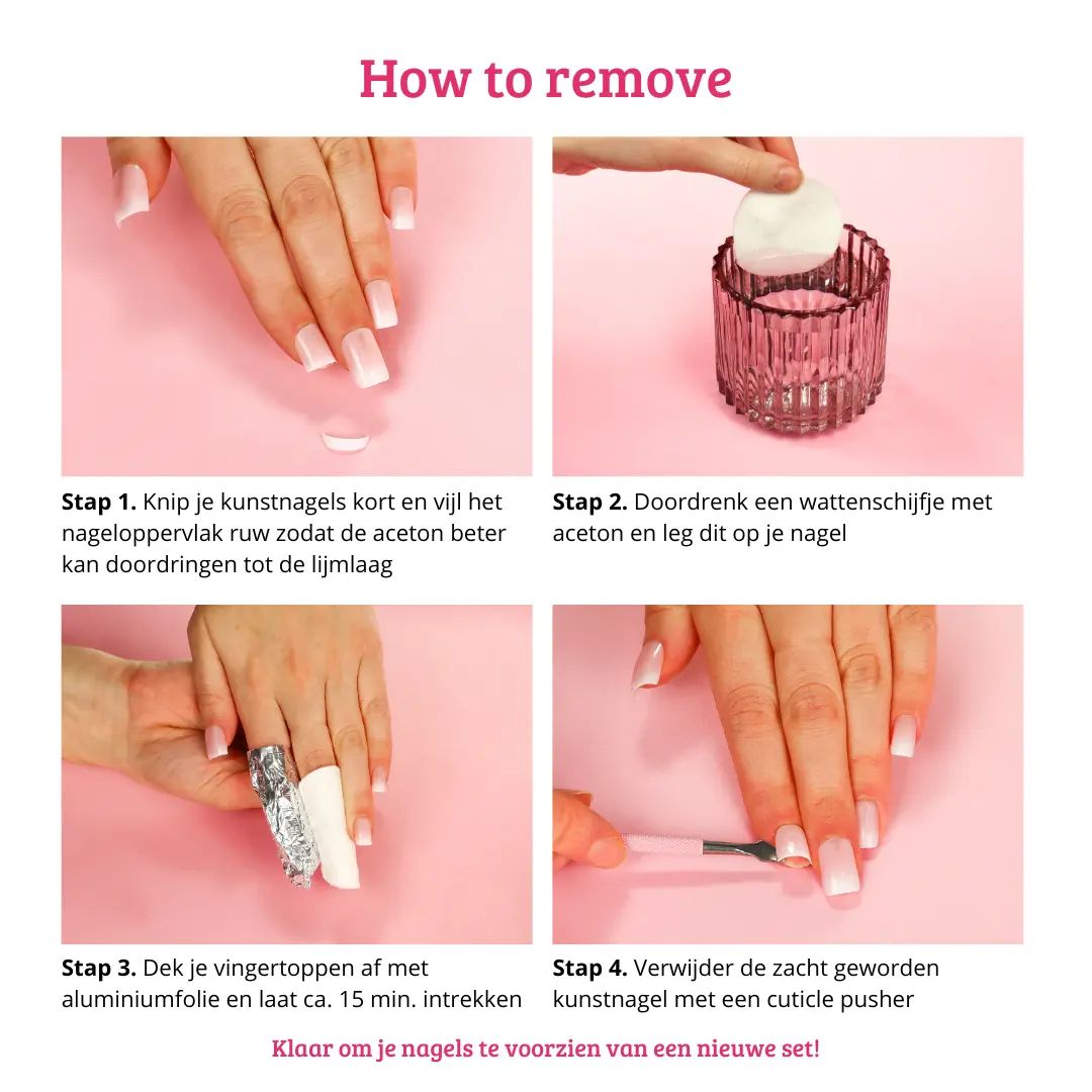 Press On French Nails Ombre Light Pink