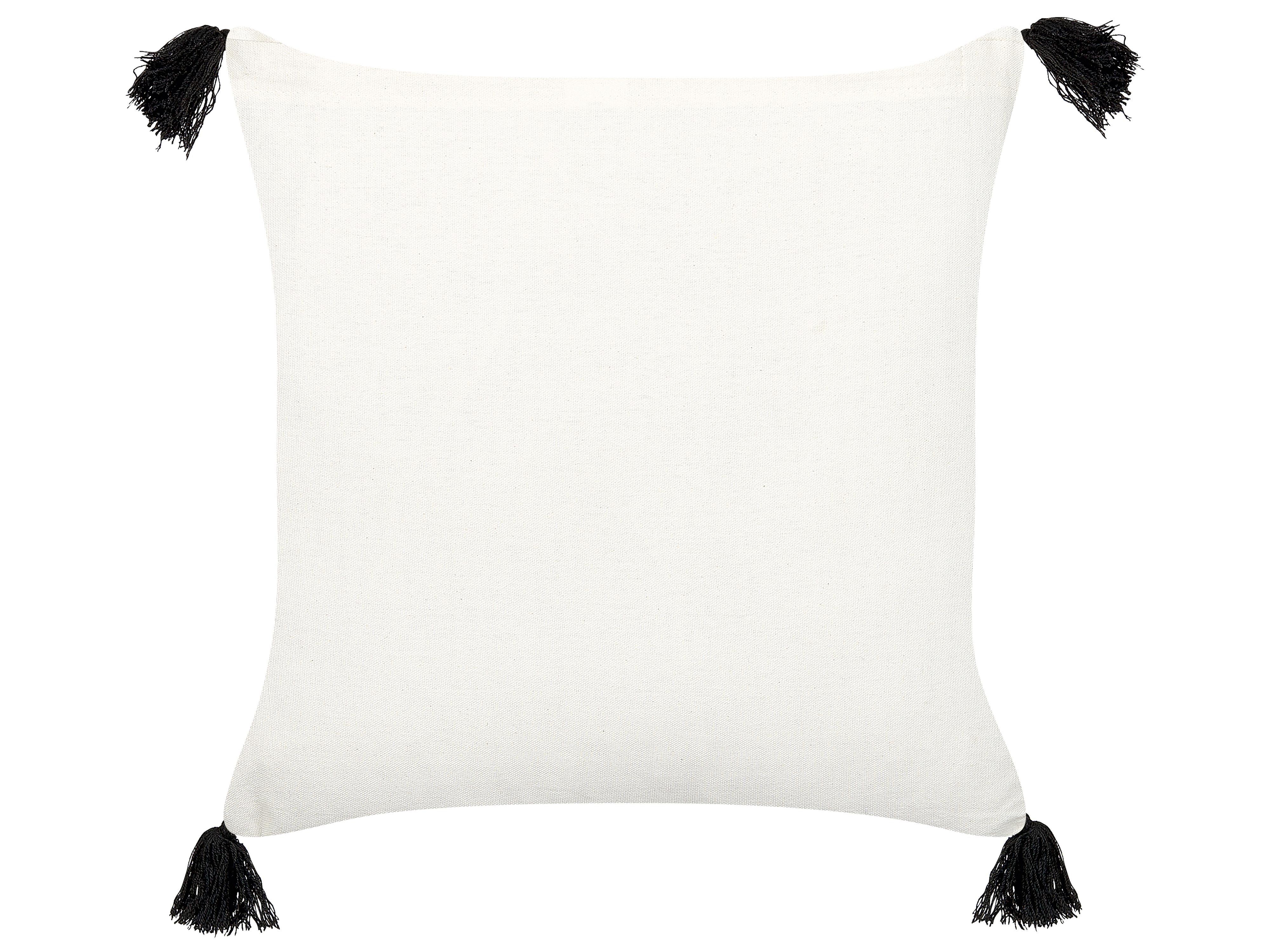 Set van 2 sierkussens MAYS Katoen 45 x 45 cm Wit geometrisch patroon