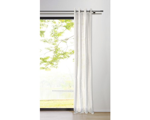 Sjaal met oogjes stippen wit 135x245 cm