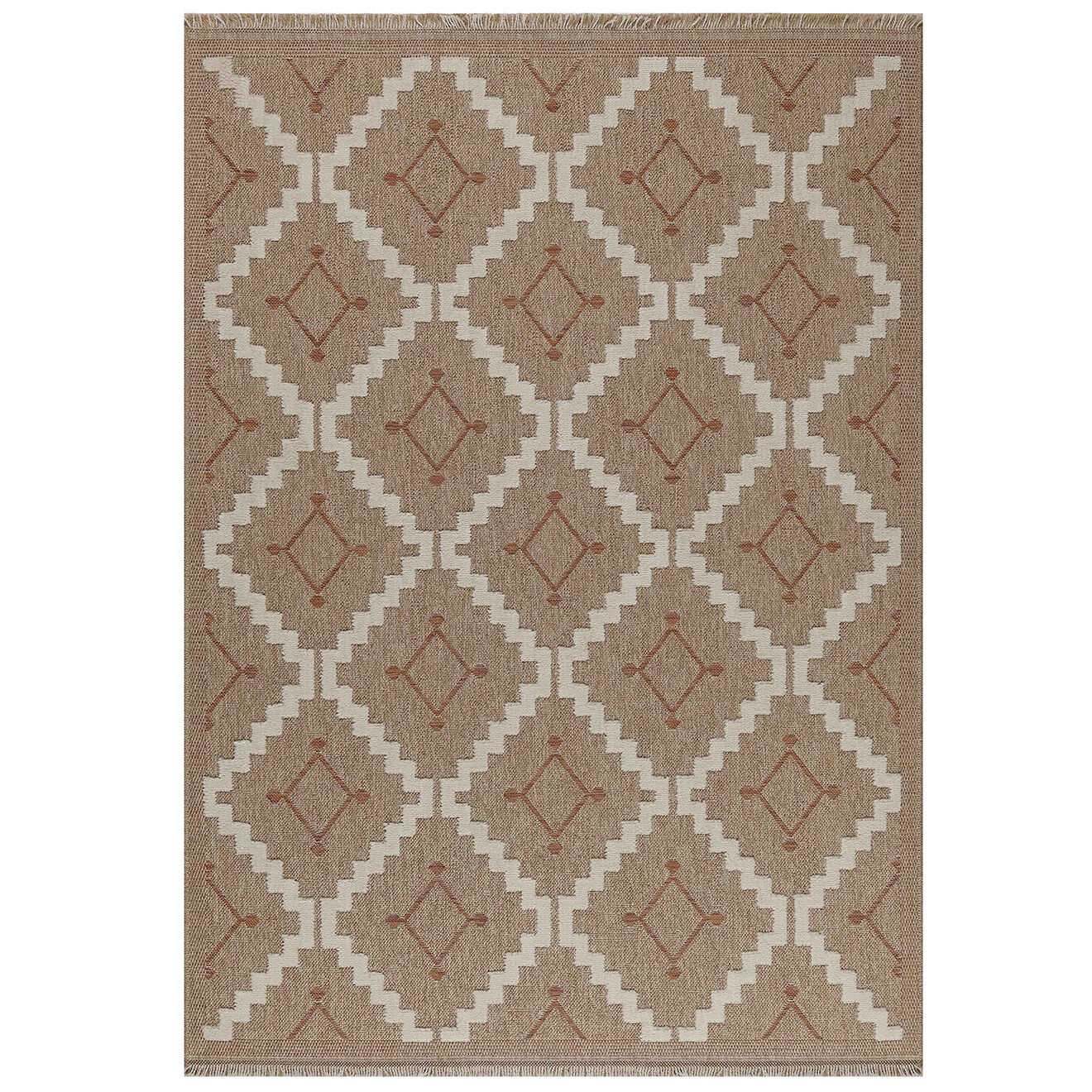 Nazar Rugs Tapis aspect jute TULUM 9041 intérieur & extérieur terra - 200x290 cm
