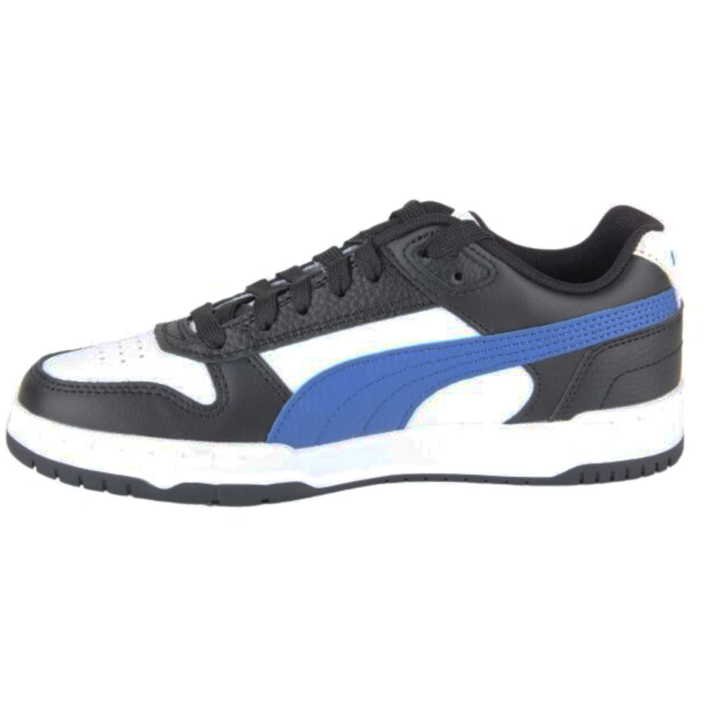 PUMA Rebound Game Low Sneakers Kids Zwart Wit Blauw