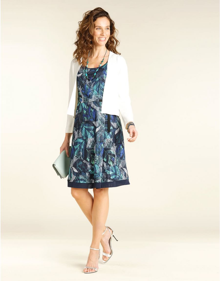 Robe bleue résille chic