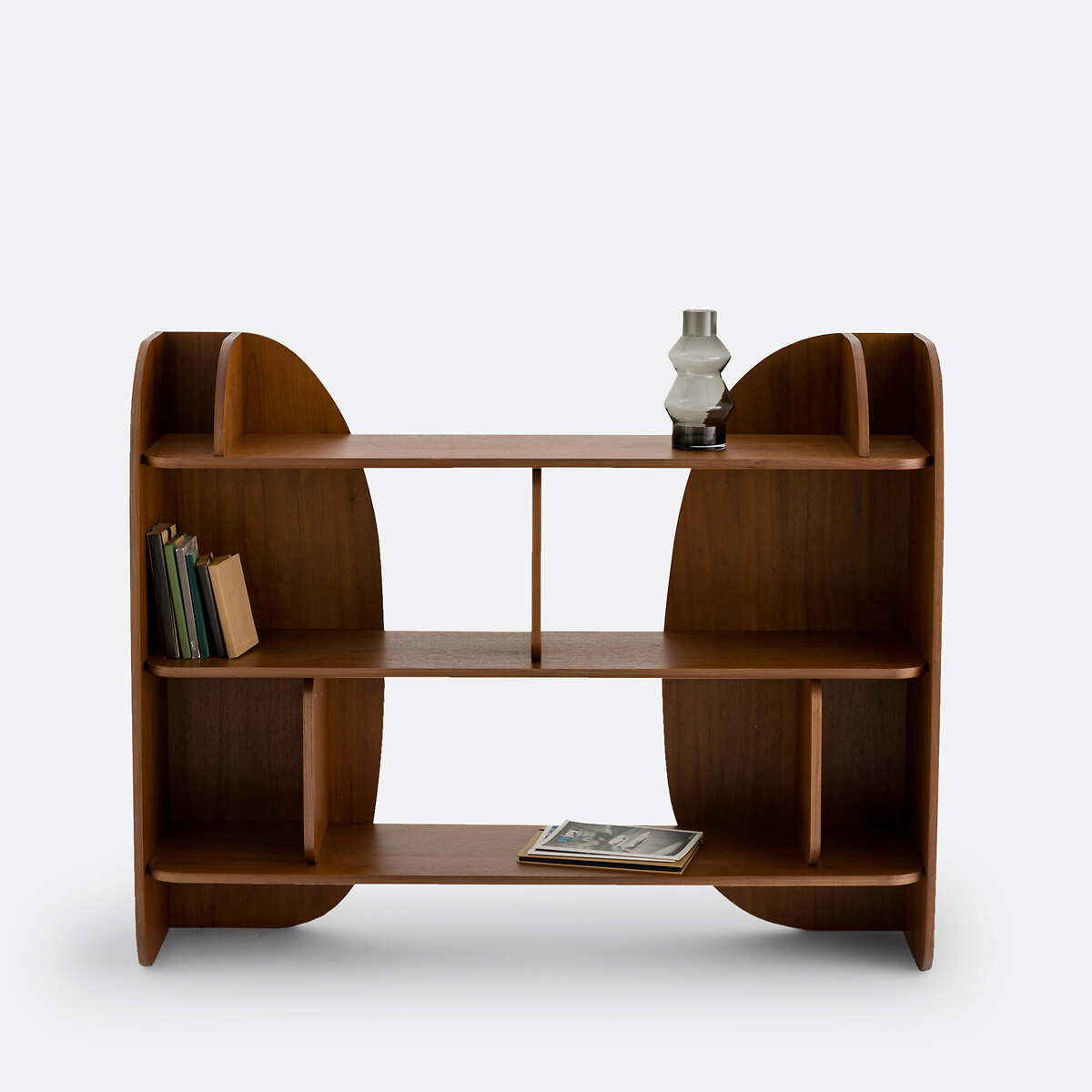 LA REDOUTE INTERIEURS<br>Estante baixa em nogueira, Gorman