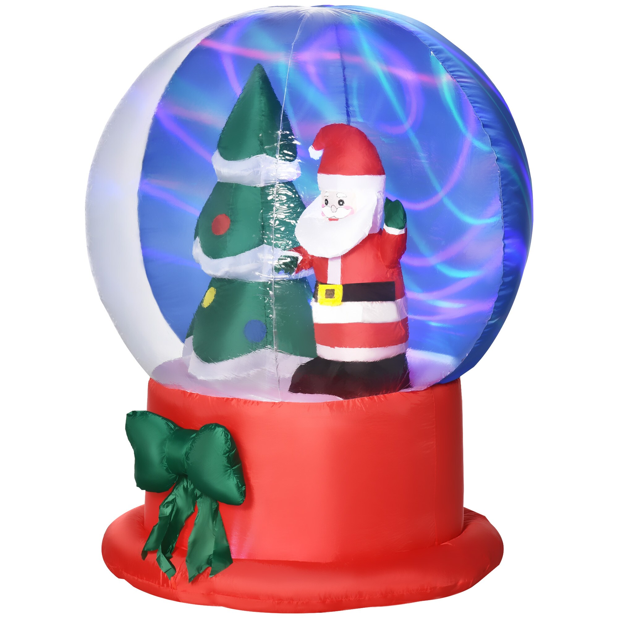 Outsunny Aufblasbare Weihnachtsdekoration mit LED-Lichte blau 110L x 110B x 150H cm