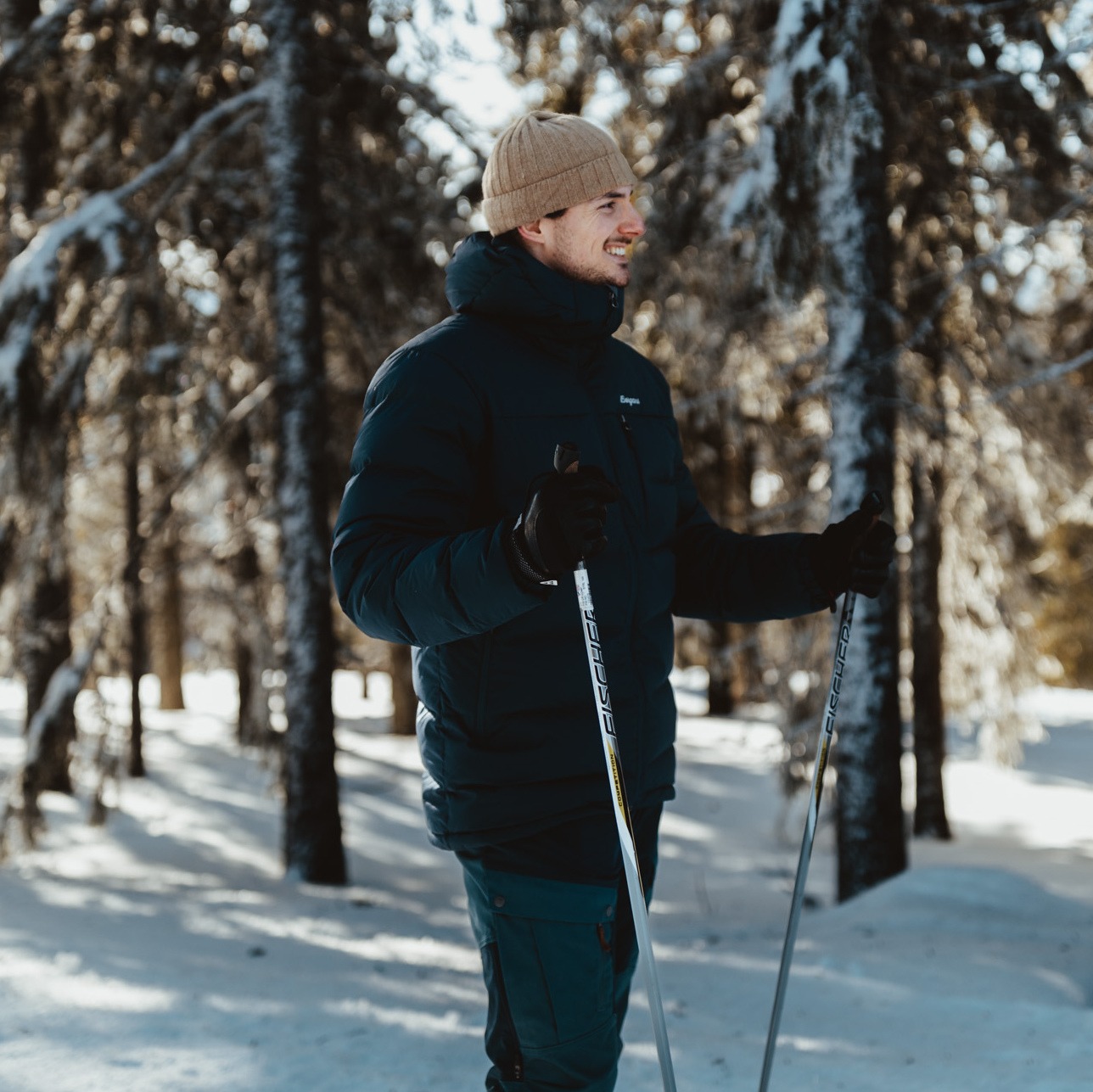Warm Down Jacket Herre Navy Blue