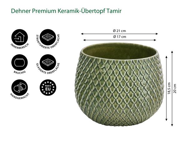 Dehner Keramik-Übertopf Tamir, bauchig