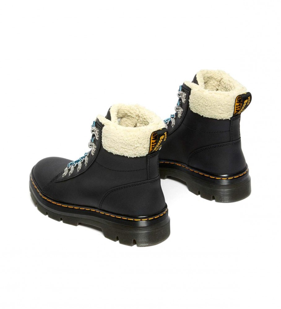 Botas Dr. Martens 1460 Serena em couro com gola sintética, pretas
