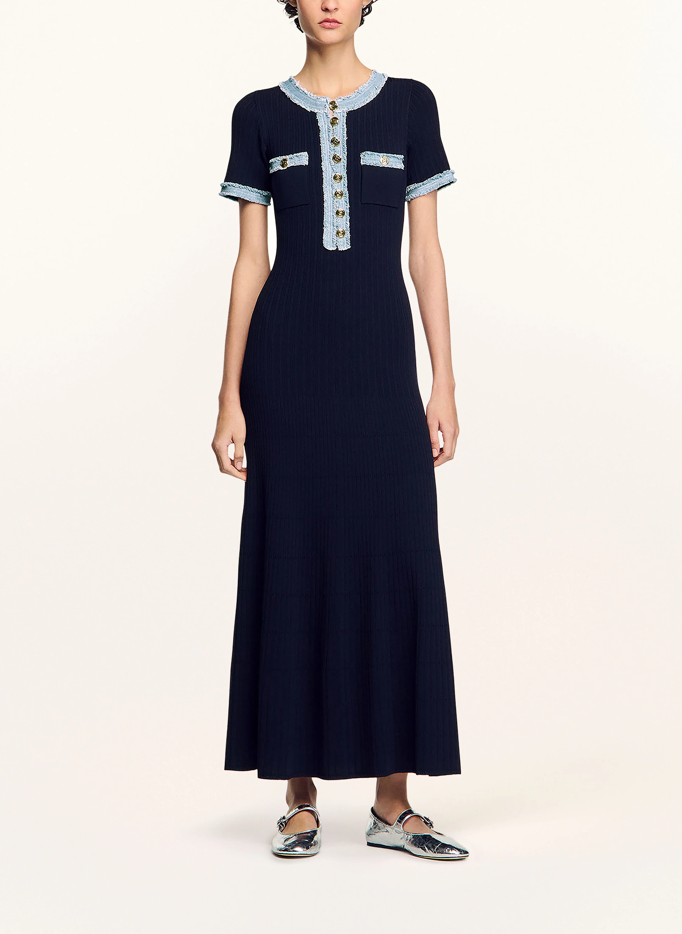 SANDRO Strickkleid