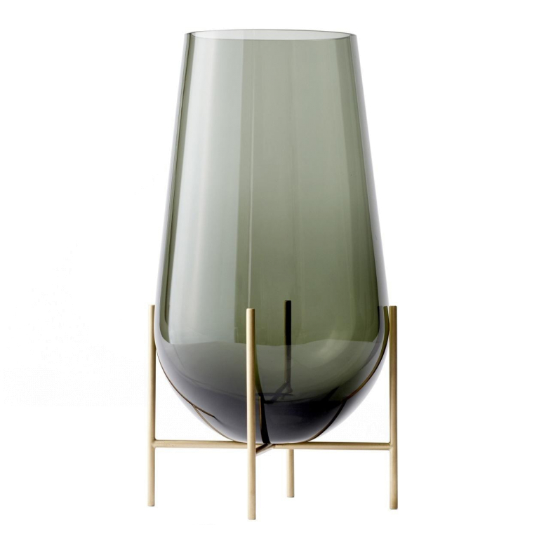 Audo Copenhagen Échasse vaas medium Smoke / Brushed Brass