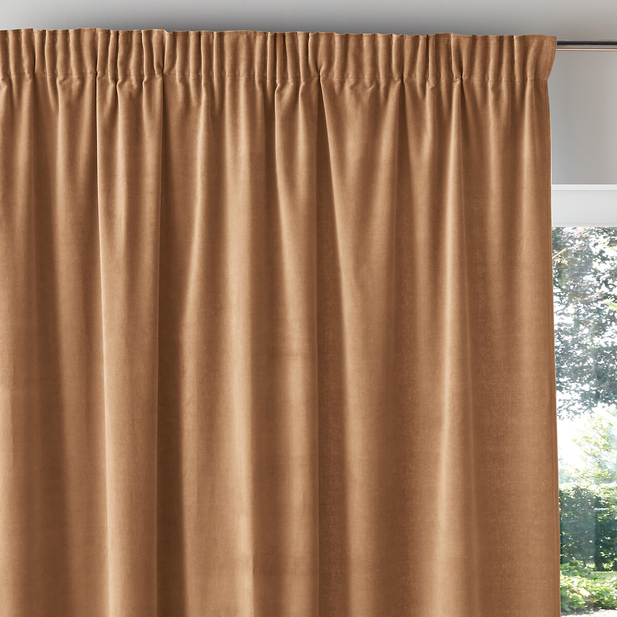 LA REDOUTE INTERIEURS<br>Cortina de veludo com debrum franzido, Veludo