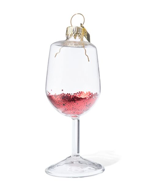 Suspension de Noël verre à vin rouge