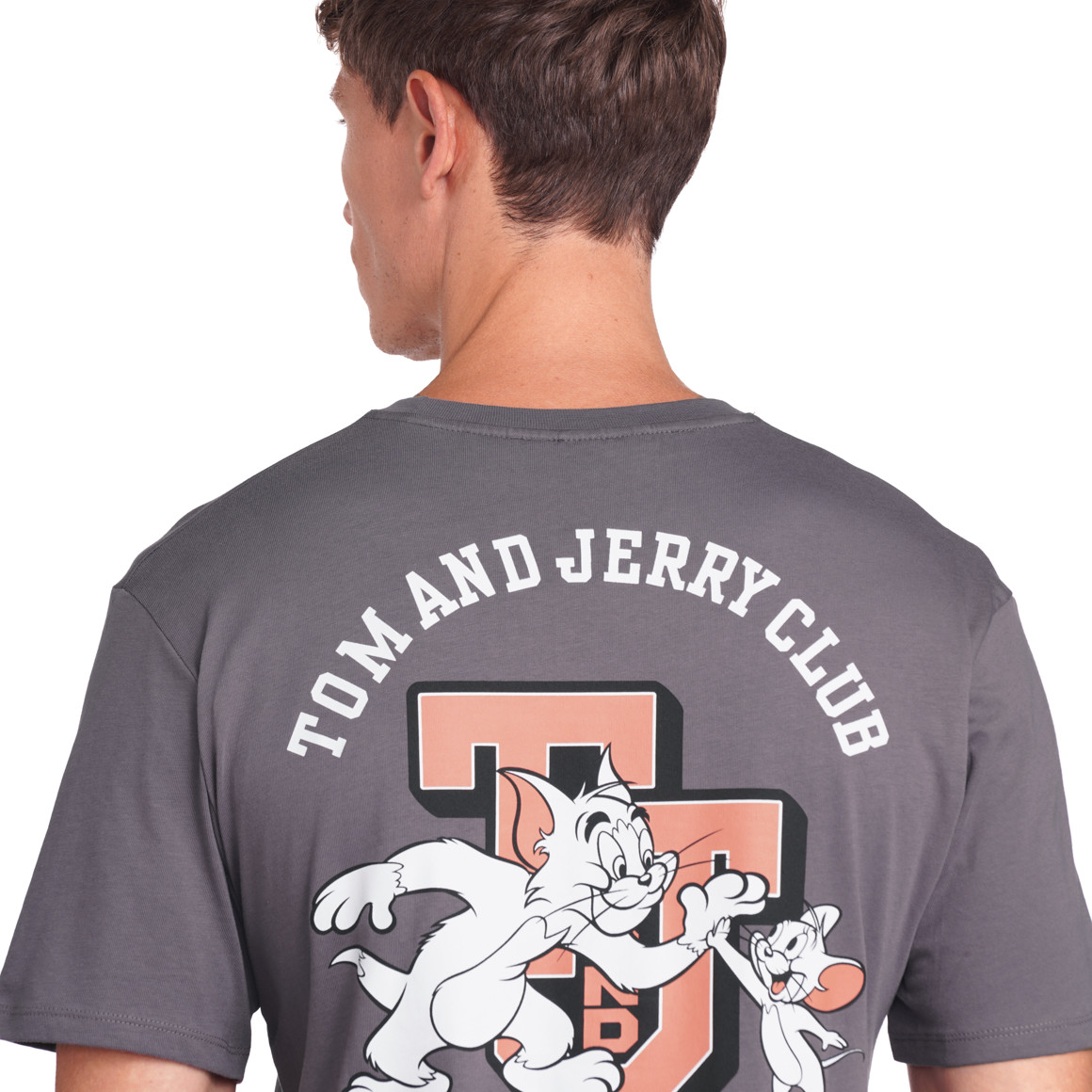 VanVaan Tom & Jerry T-Shirt mit Rücken-Print dunkelgrau