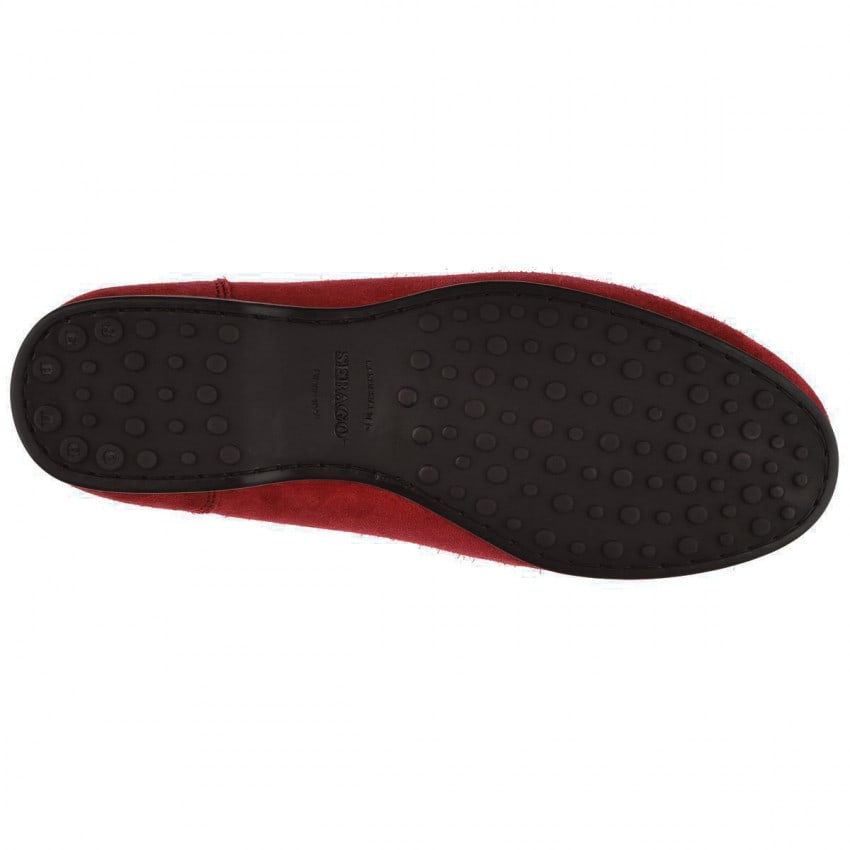 BYRON SUEDE Red MOCASSIN-Mocassin pour homme en cuir suede