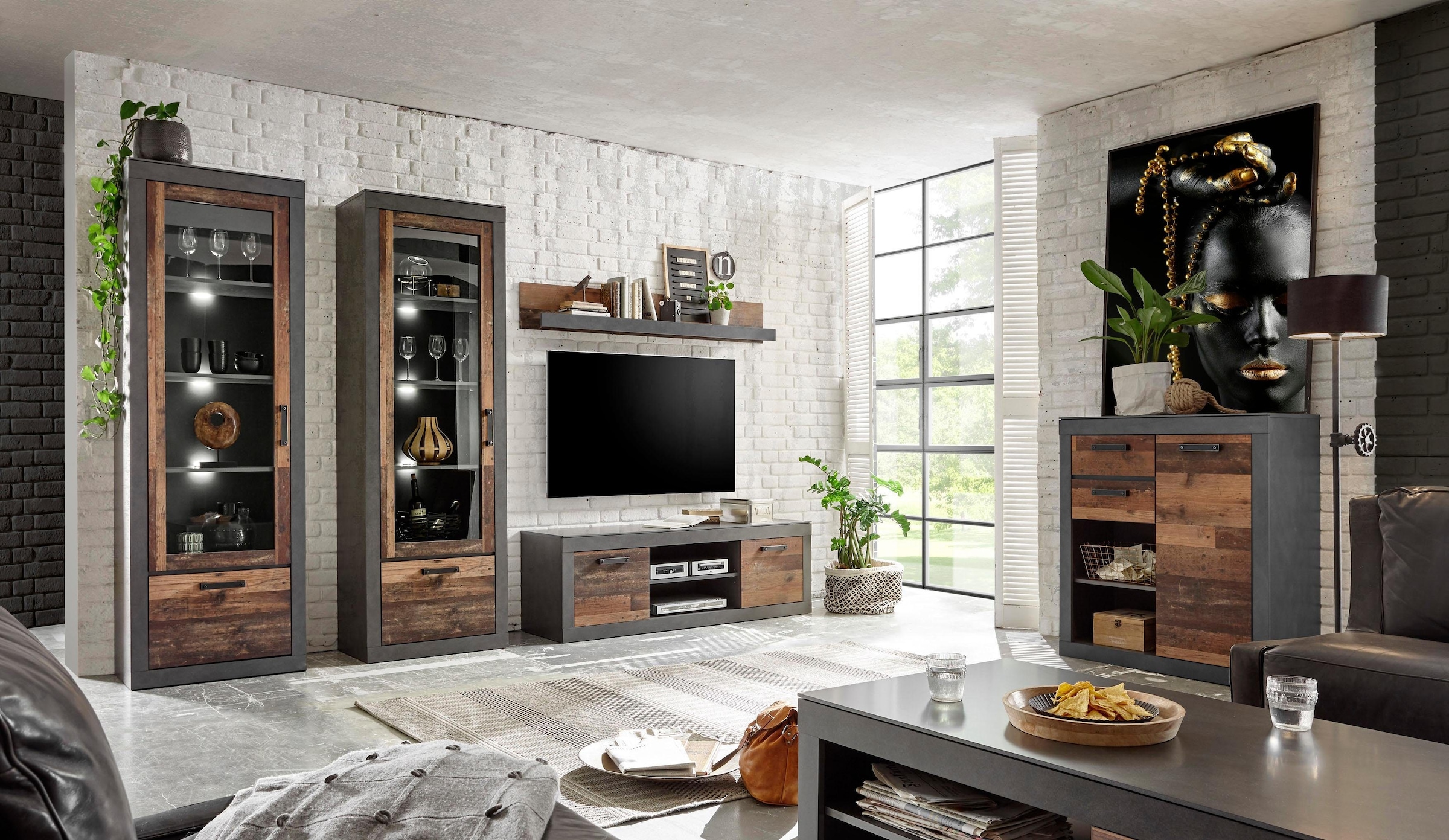 Home affaire Wohnwand »BROOKLYN« 4 Stk. tlg.