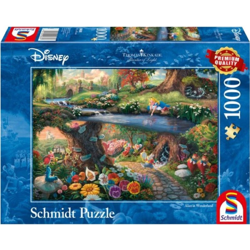 Puzzle 1000 pièces Kinkade - Alice au pays des merveilles