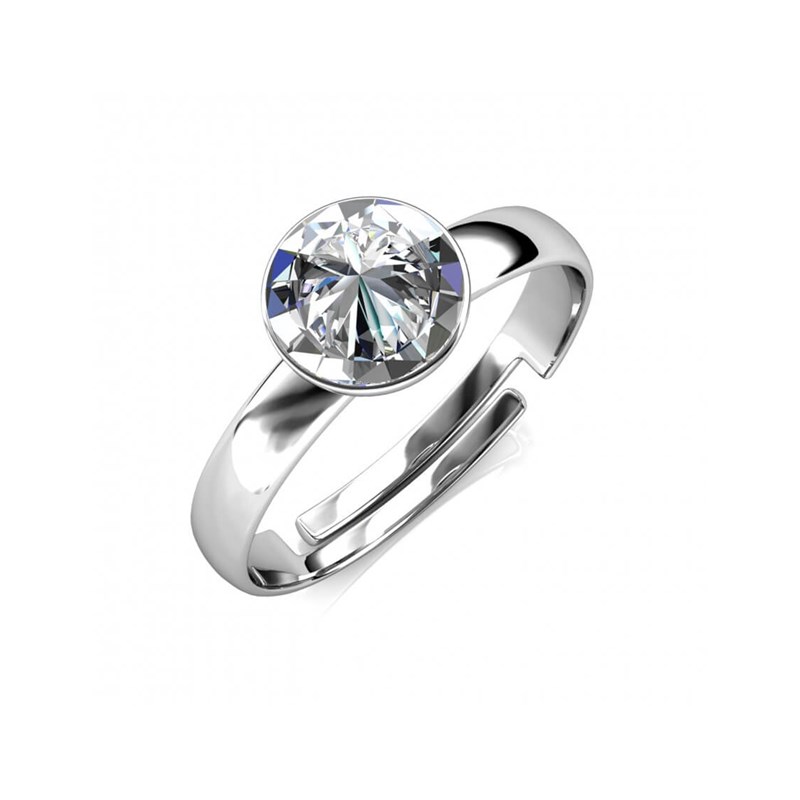 Bague Acacia - Argenté et Cristal