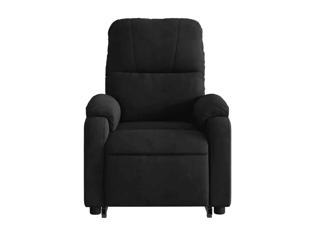 Fauteuil inclinable massant électrique noir tissu microfibre