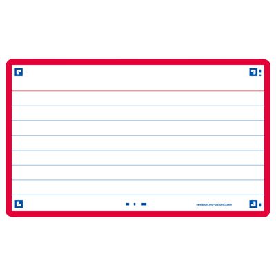 Oxford FLASH 2.0 - Pack de 32 cartes - A7 - ligné - rouge