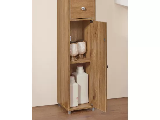 SoBuy Meuble de Rangement Salle d Bain Meuble Colonne Armoire de Toilette Meuble WC L20xP20xH180cm, BZR34-PF