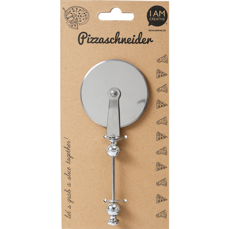 I AM CREATIVE Pizzaschneider, silber