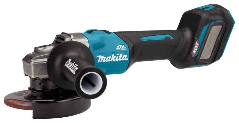 Makita GA026GZ 40 V Max Haakse slijper 125 mm zonder accu's en lader, in doos, met vastzetschakelaar