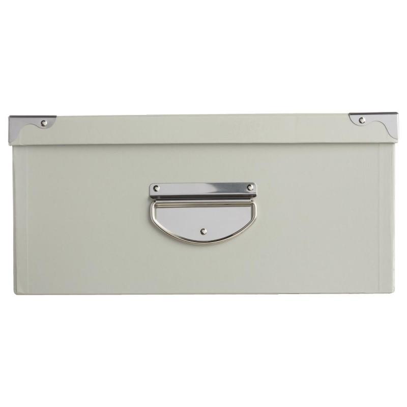 BOITE COINS METAL GRIS 48X33.5X16CM