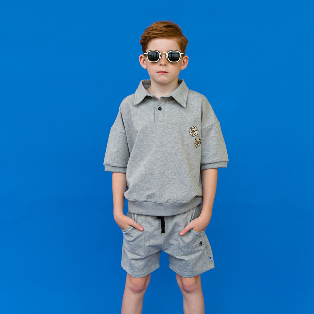 CARLIJNQ grijze carlijnq korte broek dicce -shorts loose fit