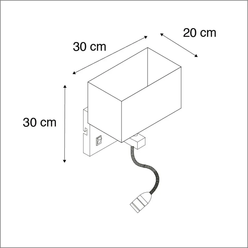 Qazqa wandlampen bergamo zwart e27