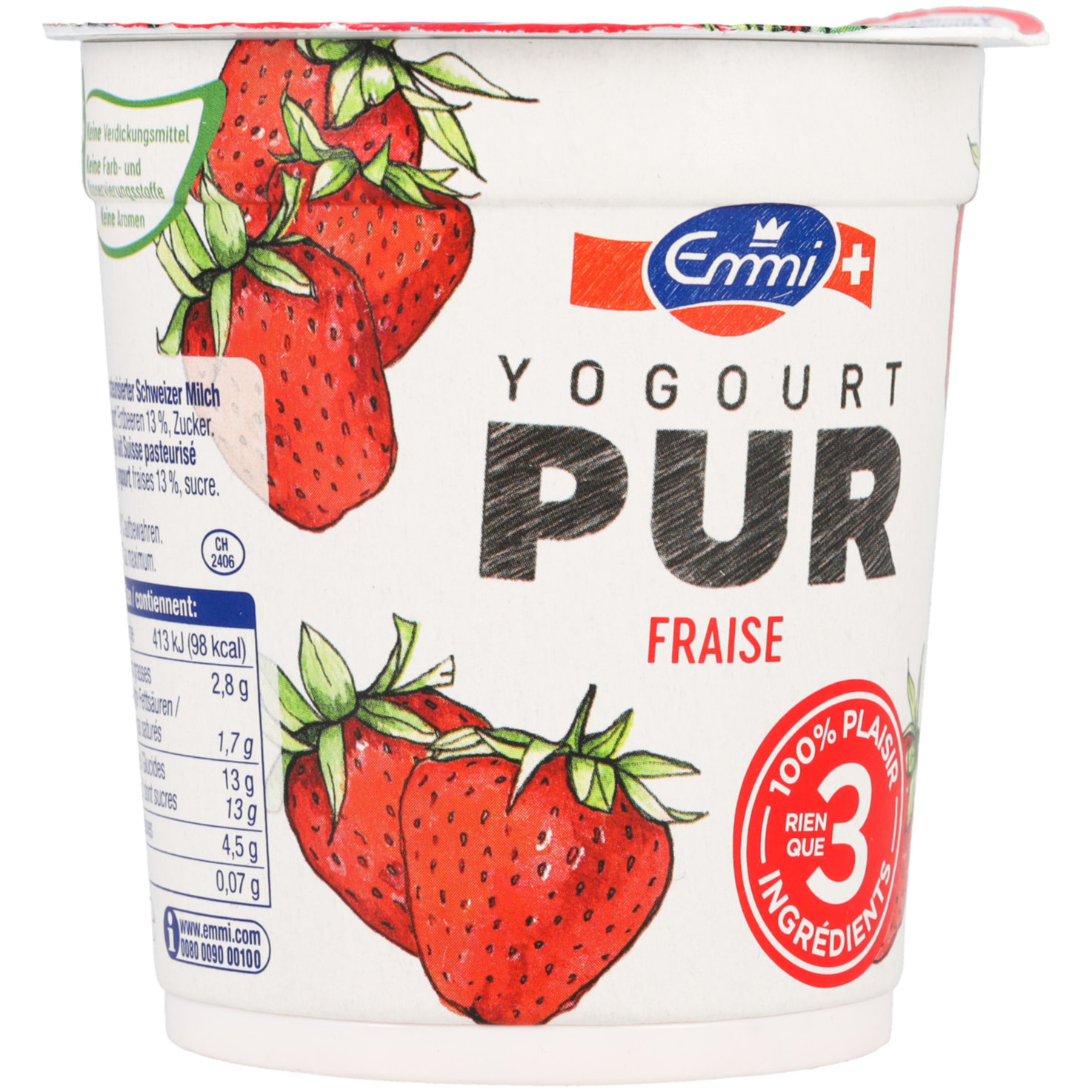 Emmi Joghurt Pur Erdbeer 2x150g