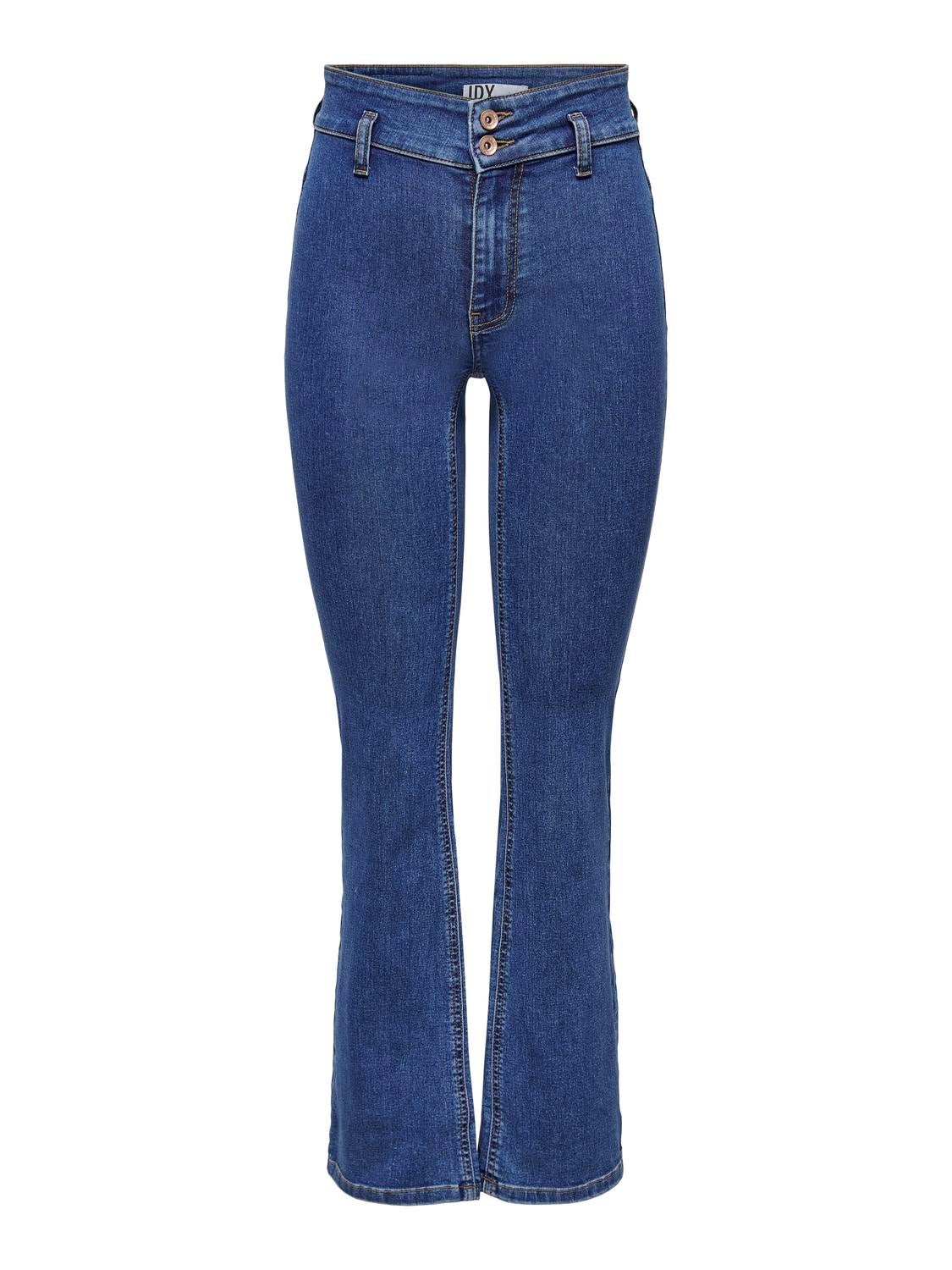 JDYNEWNIKKI Hohe Taille Ausgestellt Jeans Medium Blue Denim