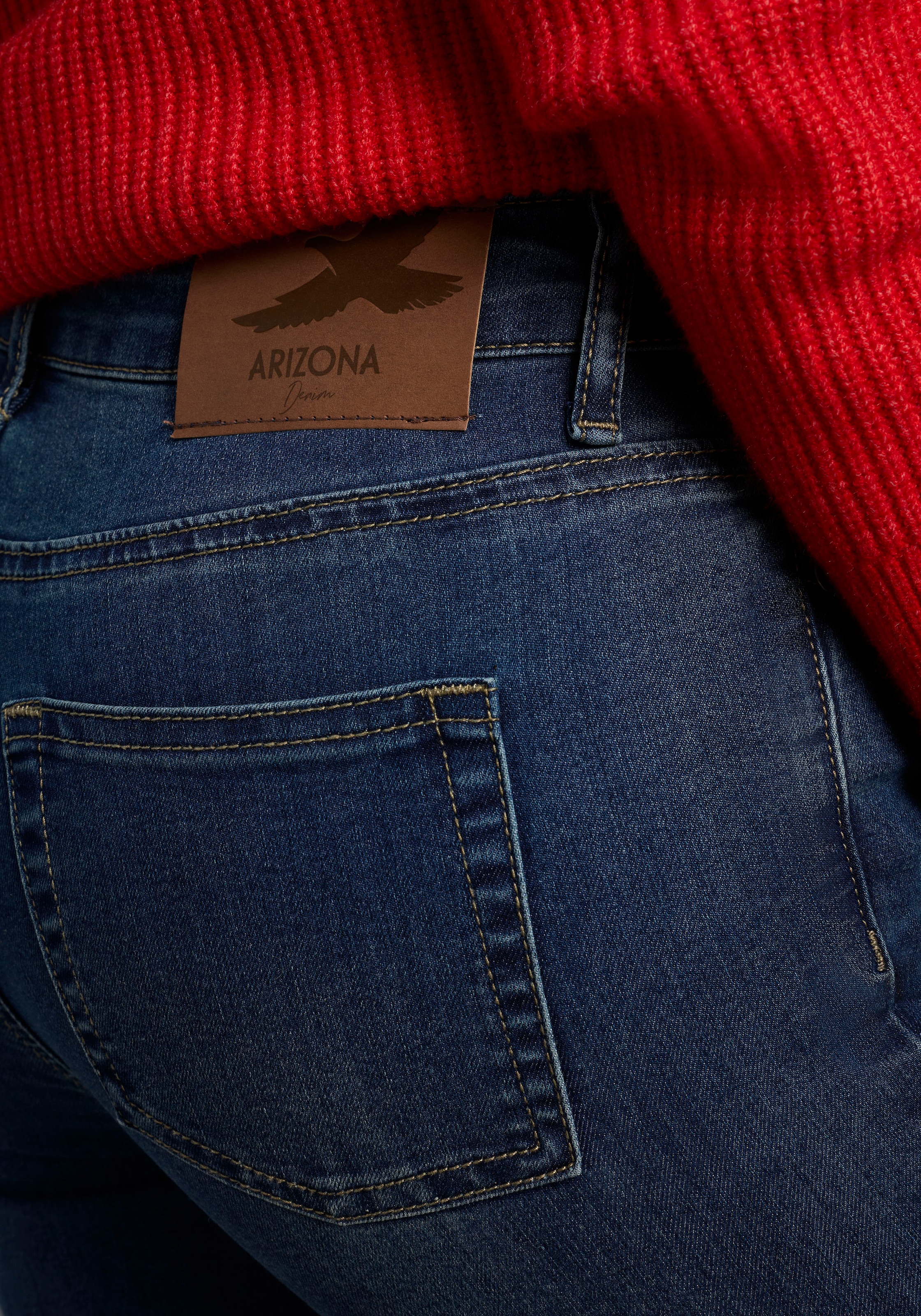 Arizona 7/8-Jeans »Shaping«, eng anliegend,  Röhrenjeans,  Used-Waschung,  High-Waist,  7/8-Länge