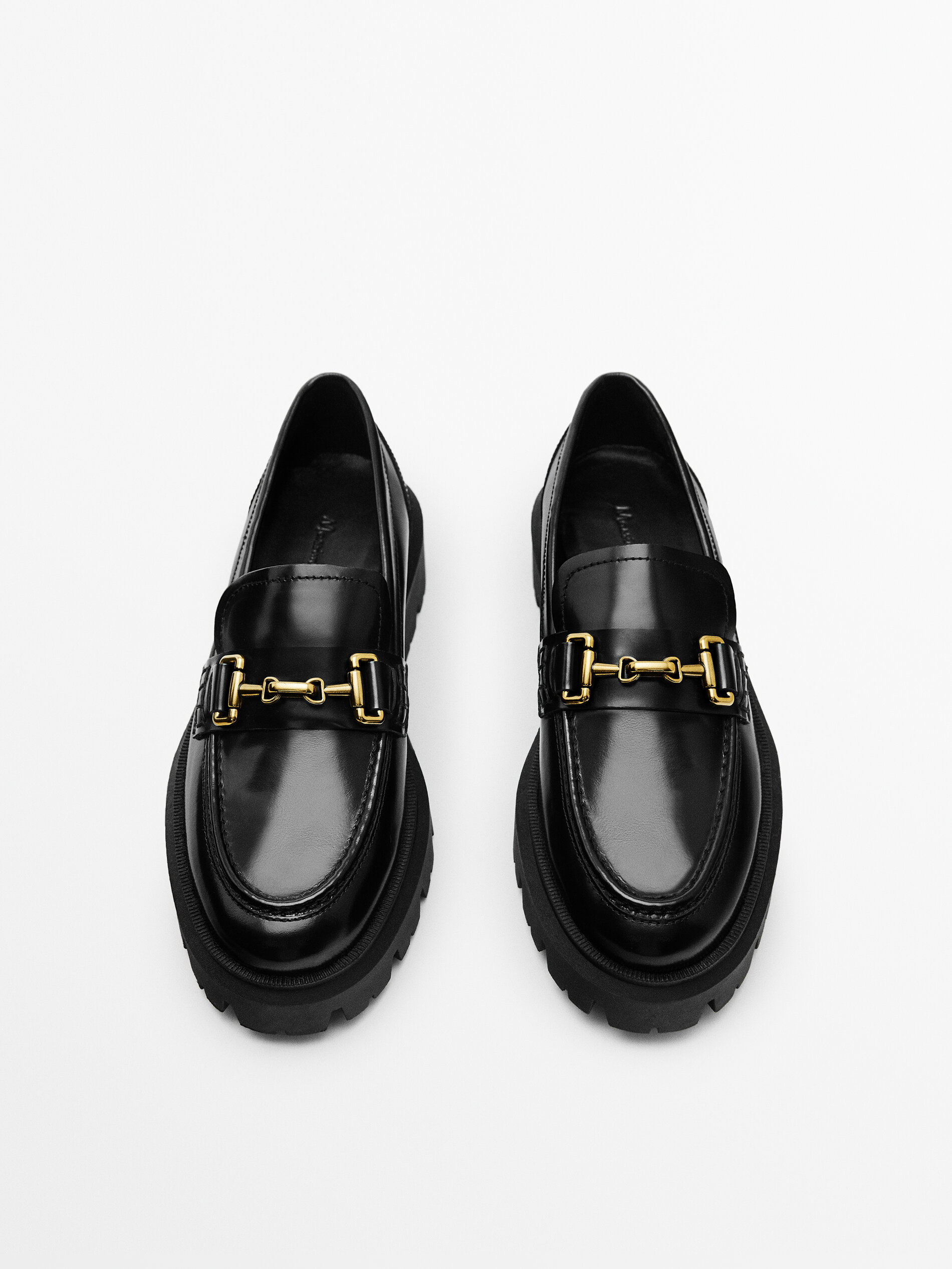 Mocasín piel super track - NEGRO