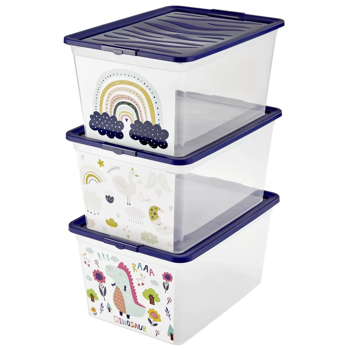 Aufbewahrungsbox Regenbogen Regenbogen transparent,schwarz