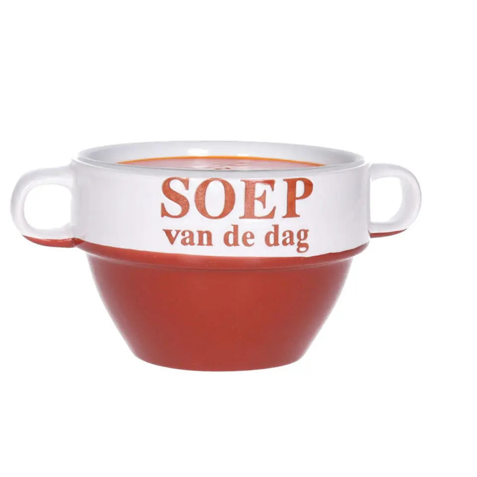 Soepkommen - Soep van de dag - rood - Stapelbaar