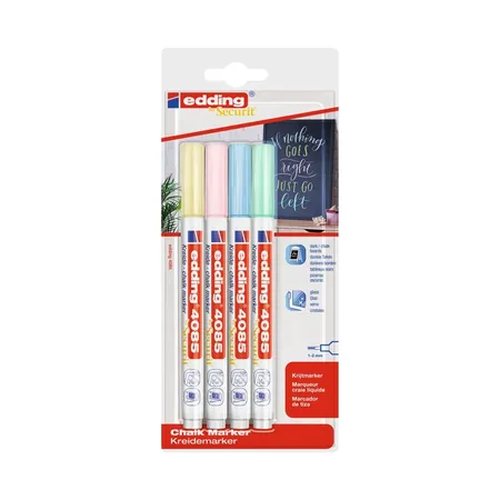 edding 4085 Kreidemarker Pastell, 1 - 2 mm, 4er Set