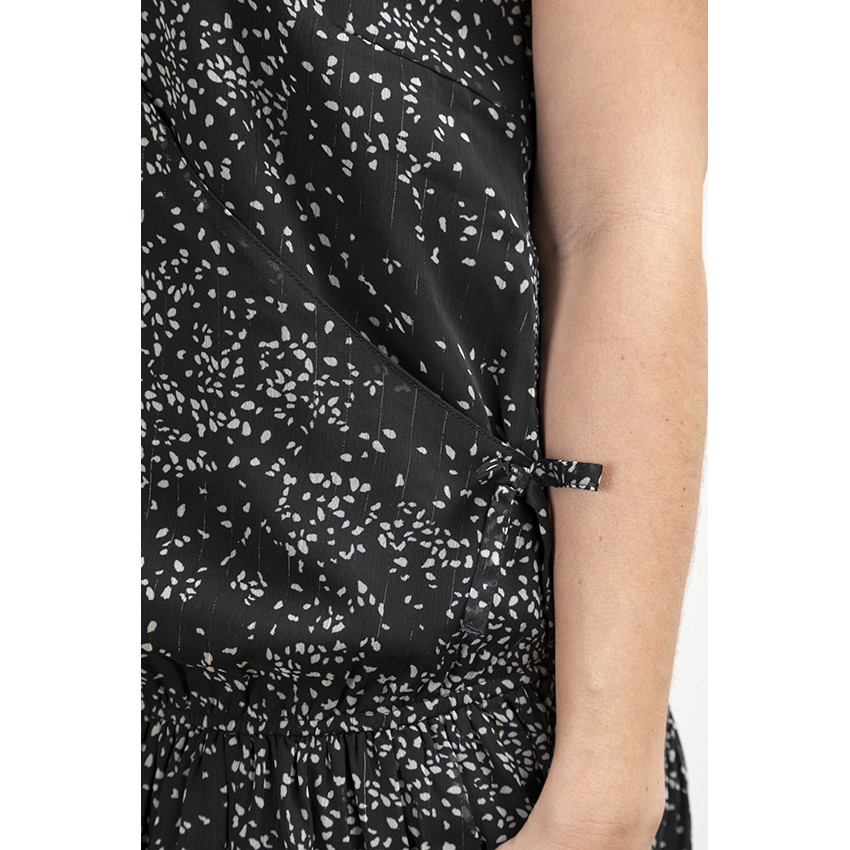 Robe de grossesse à manches courtes style cache-coeur
