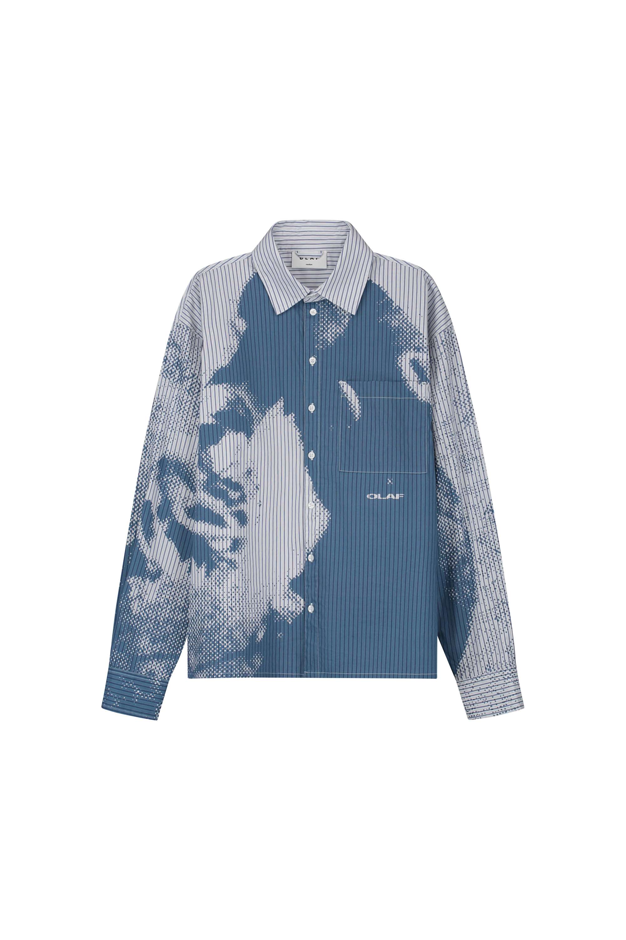 OLAF Chemise DIVER STRIPE BOXY  Bleu