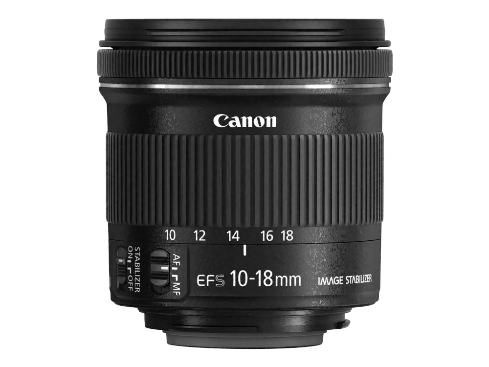 Canon EF-S - Vidvinkel zoom objektiv - 10 mm - 18 mm - f/4.5-5.6 IS STM - Canon EF/EF-S - for EOS 100, 1200, 650, 70, 700, Kiss X6i, Kiss X7, Kiss X70, Kiss X7i, Rebel SL1, Rebel T5i