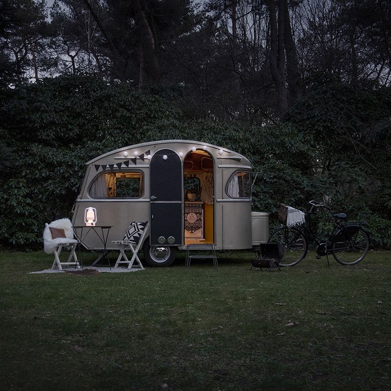 Tafellamp oplaadbaar 30 cm IP44 wit - Storm Small