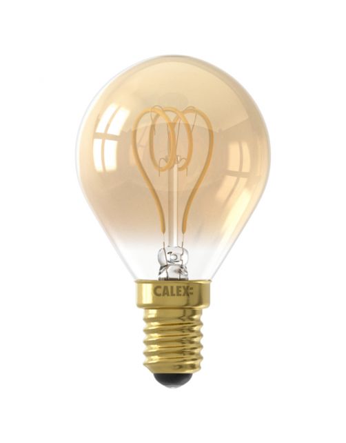 Calex Led Ball Gold Flex Filament E14 4w 136lm - Lichtbron -