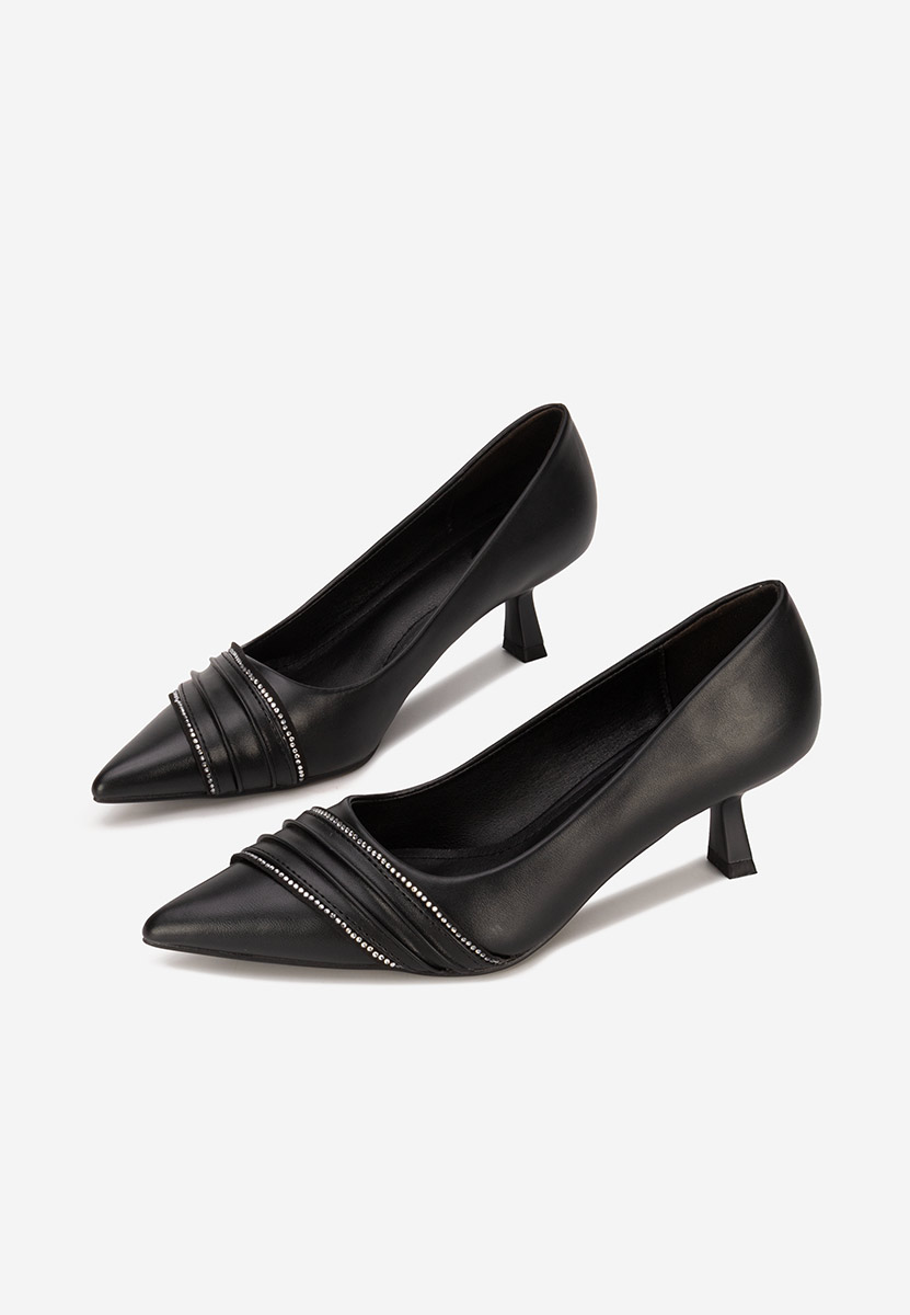 Chaussures à petit talon noirs Enolia