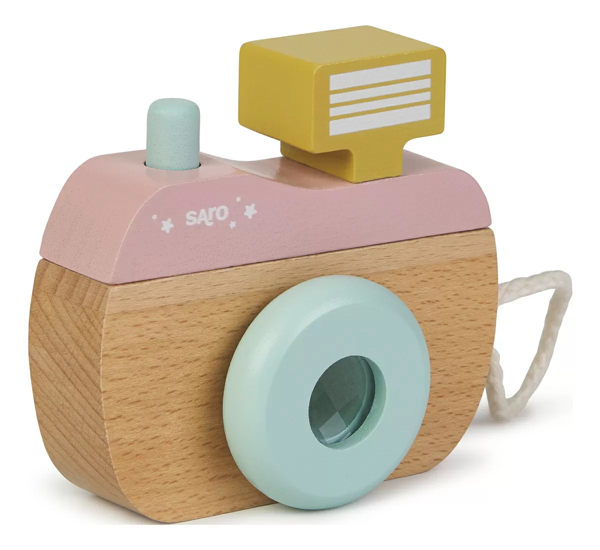 SARO BABY Træ Kamera - Pink - 1 stk.