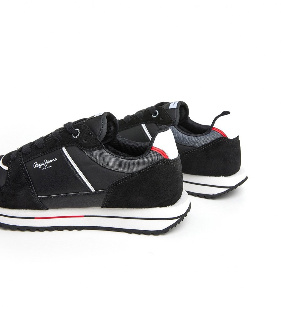 Tênis Pepe Jeans Tour Basic de couro preto