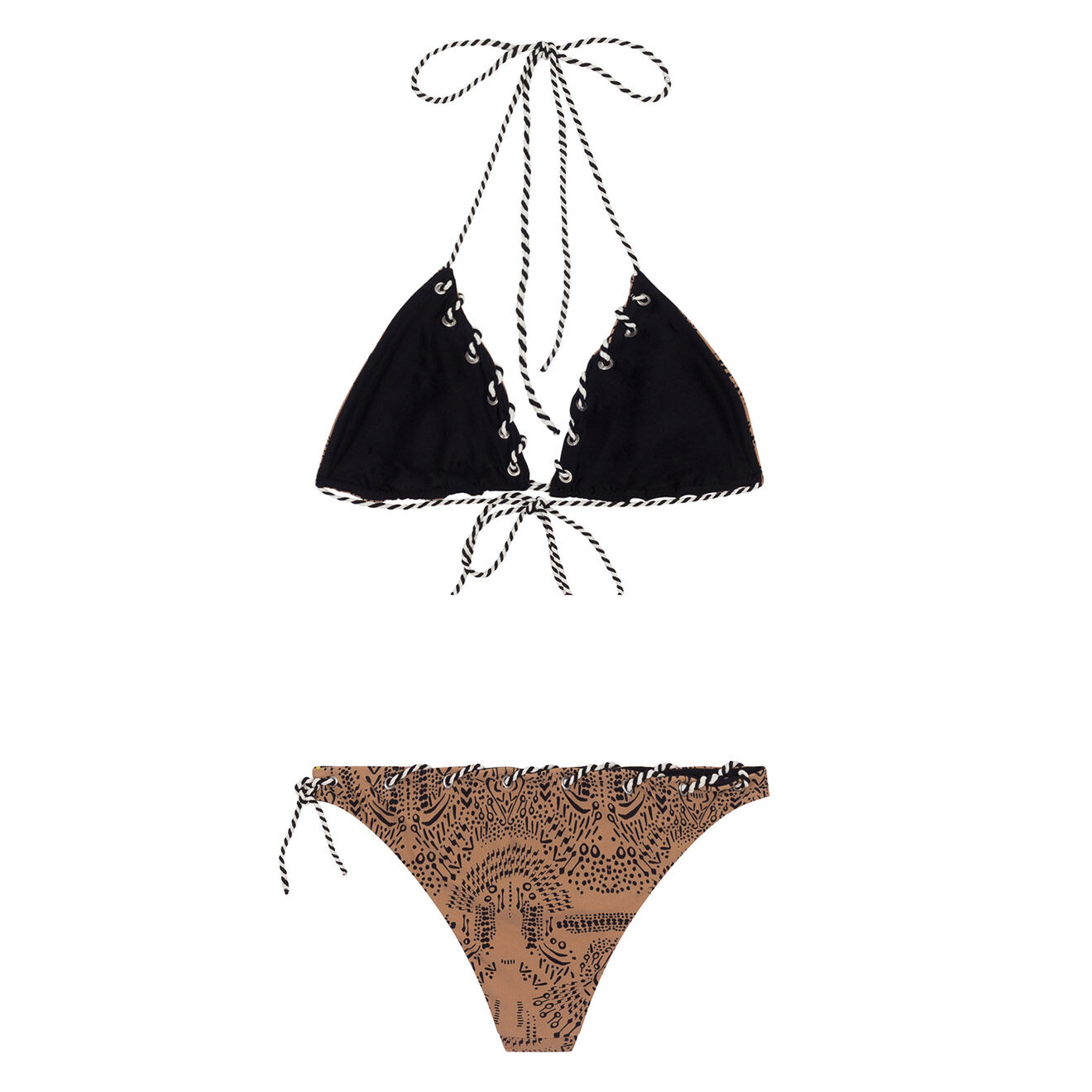 Wild Maillot de bain 2 pièces Lemonade moka/noir