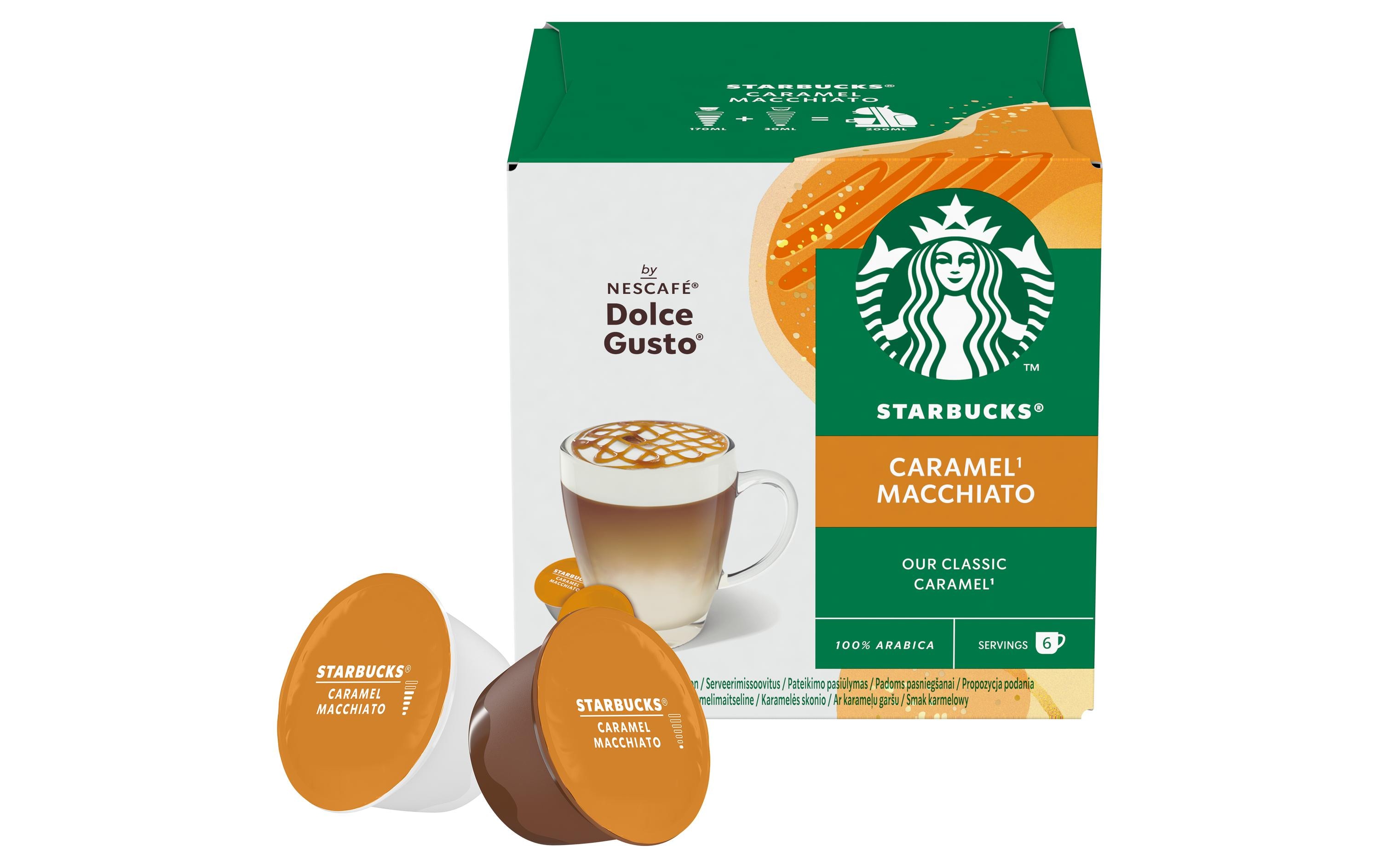 Kaffeekapseln Caramel Macchiato 6 PortionenNescafé Dolce Gusto kompatible Kaffeekapseln