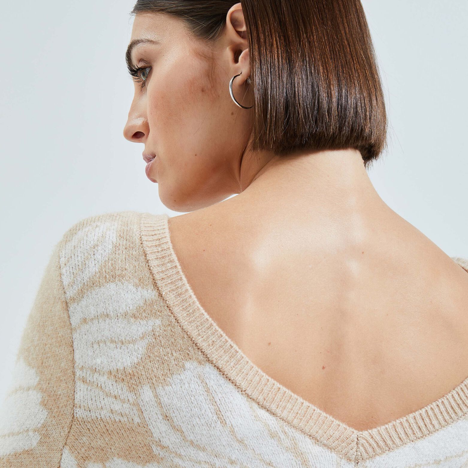 Pull jacquard femme