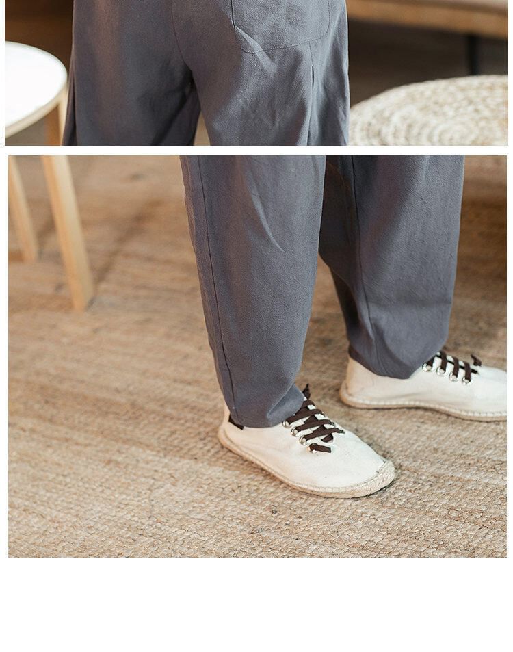 Ninine - Mid Rise Plain Cropped Tapered Pants