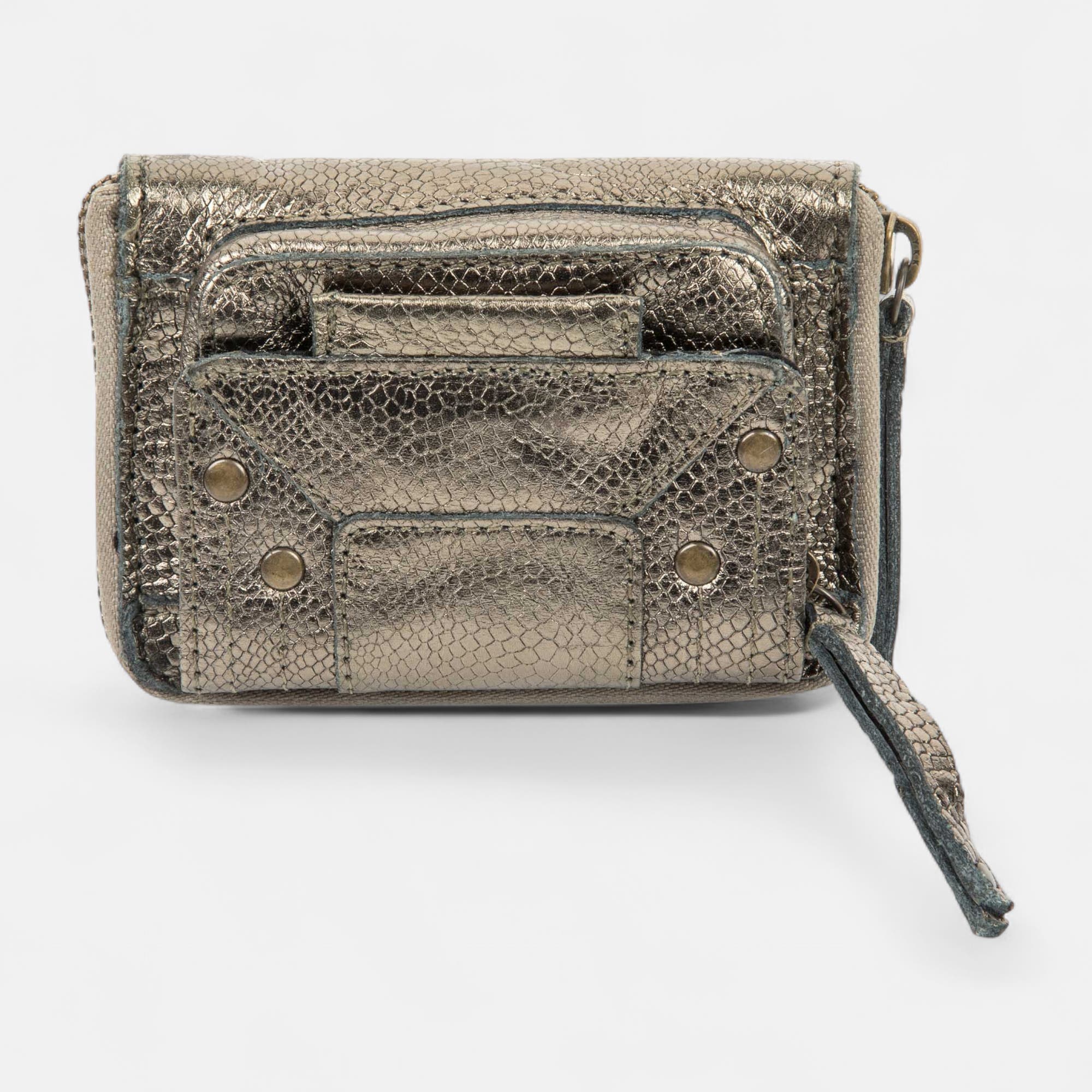 Petite maroquinerie en cuir bronze